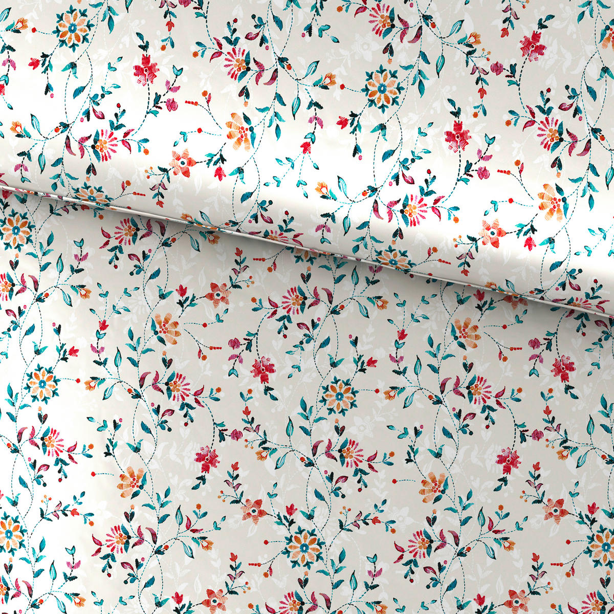 POSTELJINA MILLIE 140/200 cm saten višebojna  - višebojna, Konvencionalno, tekstil (140/200cm) - Esposa