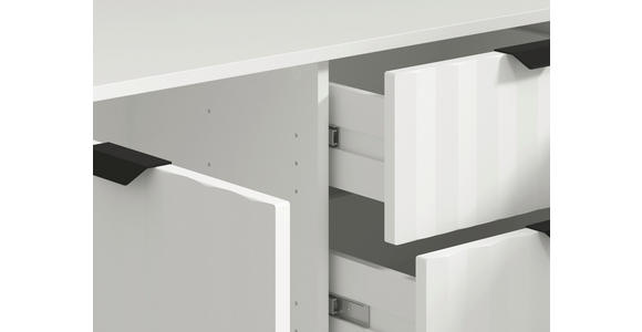 SIDEBOARD in 182,5/90,5/40 cm - Schwarz/Weiß, Basics, Holzwerkstoff/Metall (182,5/90,5/40cm) - Carryhome