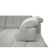 ECKSOFA in Webstoff Hellgrau  216/297 cm  - Hellgrau/Schwarz, Design, Holz/Textil (216/297cm) - Xora