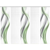 FLÄCHENVORHANG in Grau, Grün, Weiß blickdicht  - Weiß/Grau, Design, Textil (60/260cm)