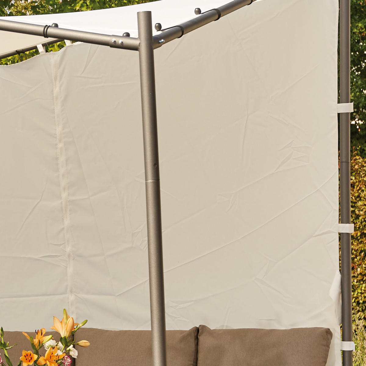 PAVILLON-SEITENTEIL  - Weiß, KONVENTIONELL, Textil (300/256cm) - Siena Garden