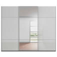SCHWEBETÜRENSCHRANK 271/223/68 cm 3-türig Grau, Schwarz  - Alufarben/Schwarz, KONVENTIONELL, Glas/Holzwerkstoff (271/223/68cm) - Novel