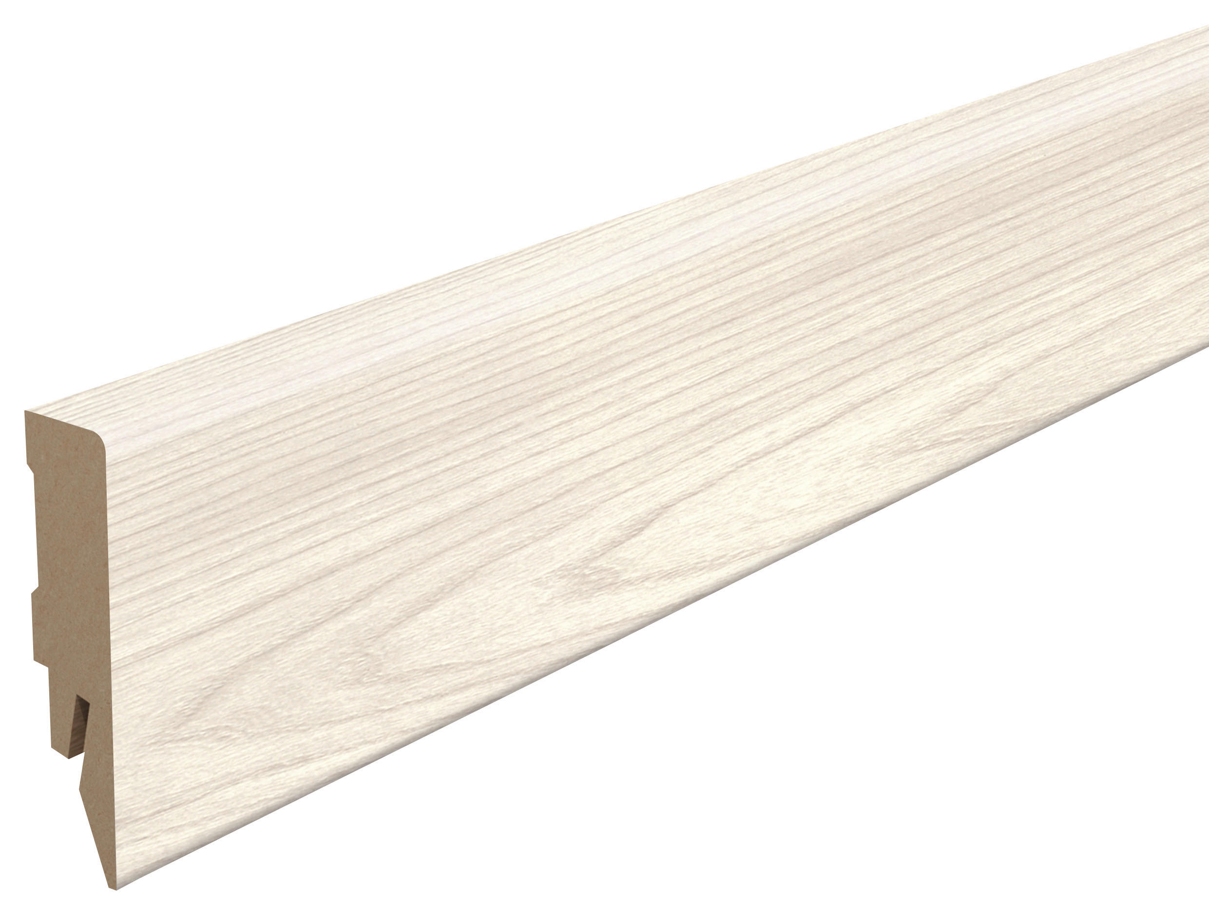 SOCKELLEISTE Akazie weiss Weiß  - Weiß, KONVENTIONELL, Holzwerkstoff (240/1.4/5.8cm) - Egger Holzwerkstoffe