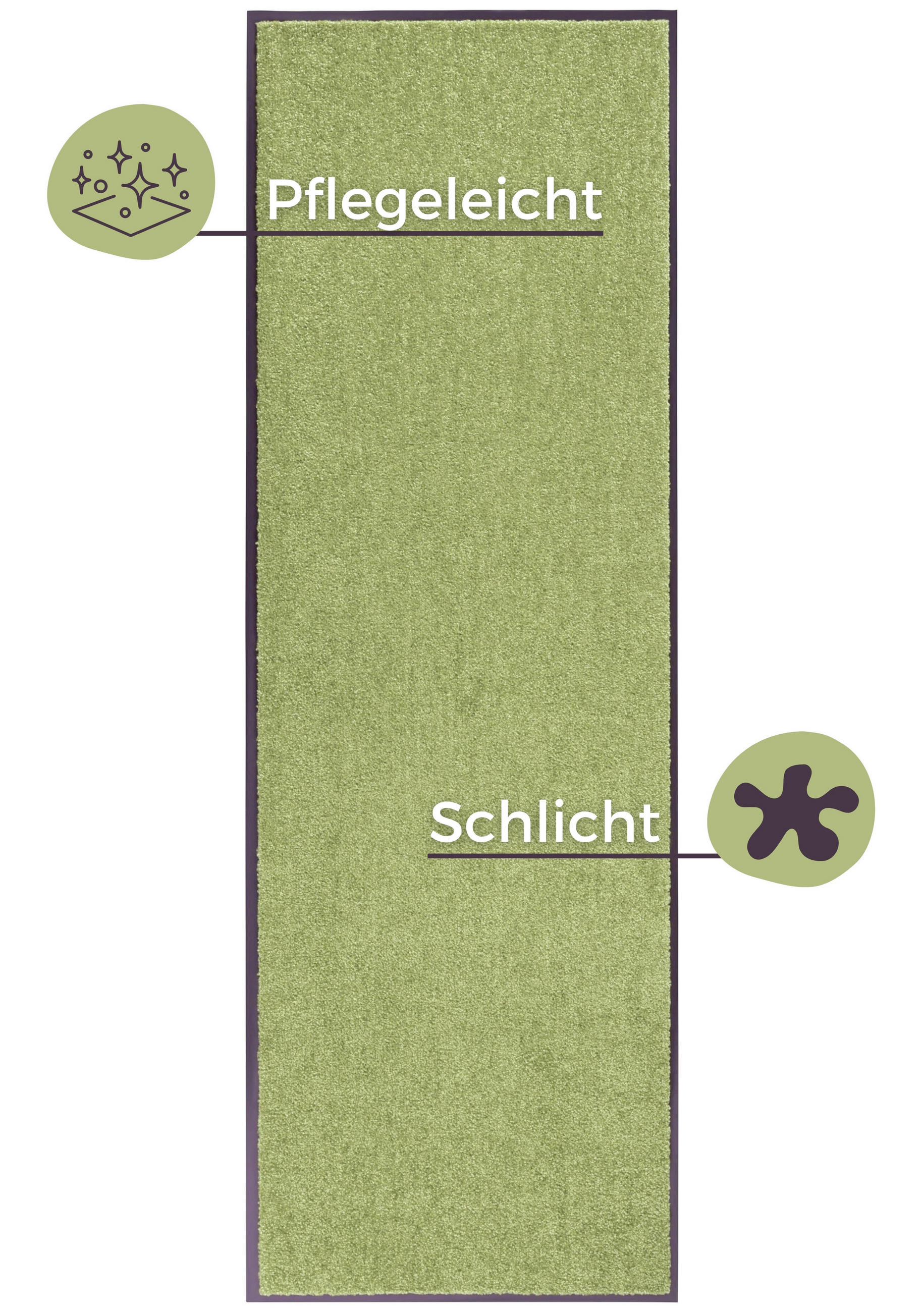 SCHMUTZFANGMATTE  60/180 cm  Hellgrün  - Hellgrün, Basics, Kunststoff/Textil (60/180cm) - Hanse Home