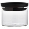 DÓZA NA POTRAVINY - černá/čiré, Basics, plast/sklo (9,5/7cm) - Homeware Profession.