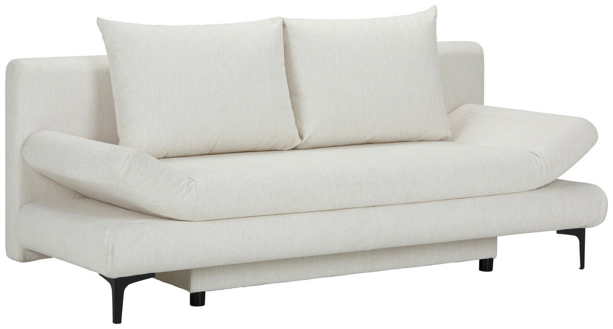 BÄDDSOFFA i flatväv vit  - vit/svart, Modern, textil (191/42-76/86cm) - MID.YOU