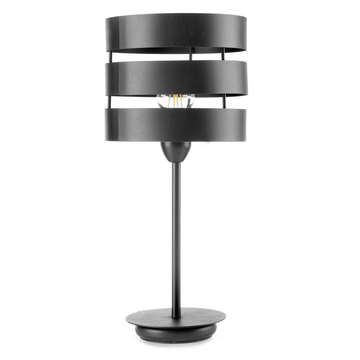 NACHTTISCHLEUCHTE 23/35 cm   - Schwarz, Design, Metall (23/35cm)