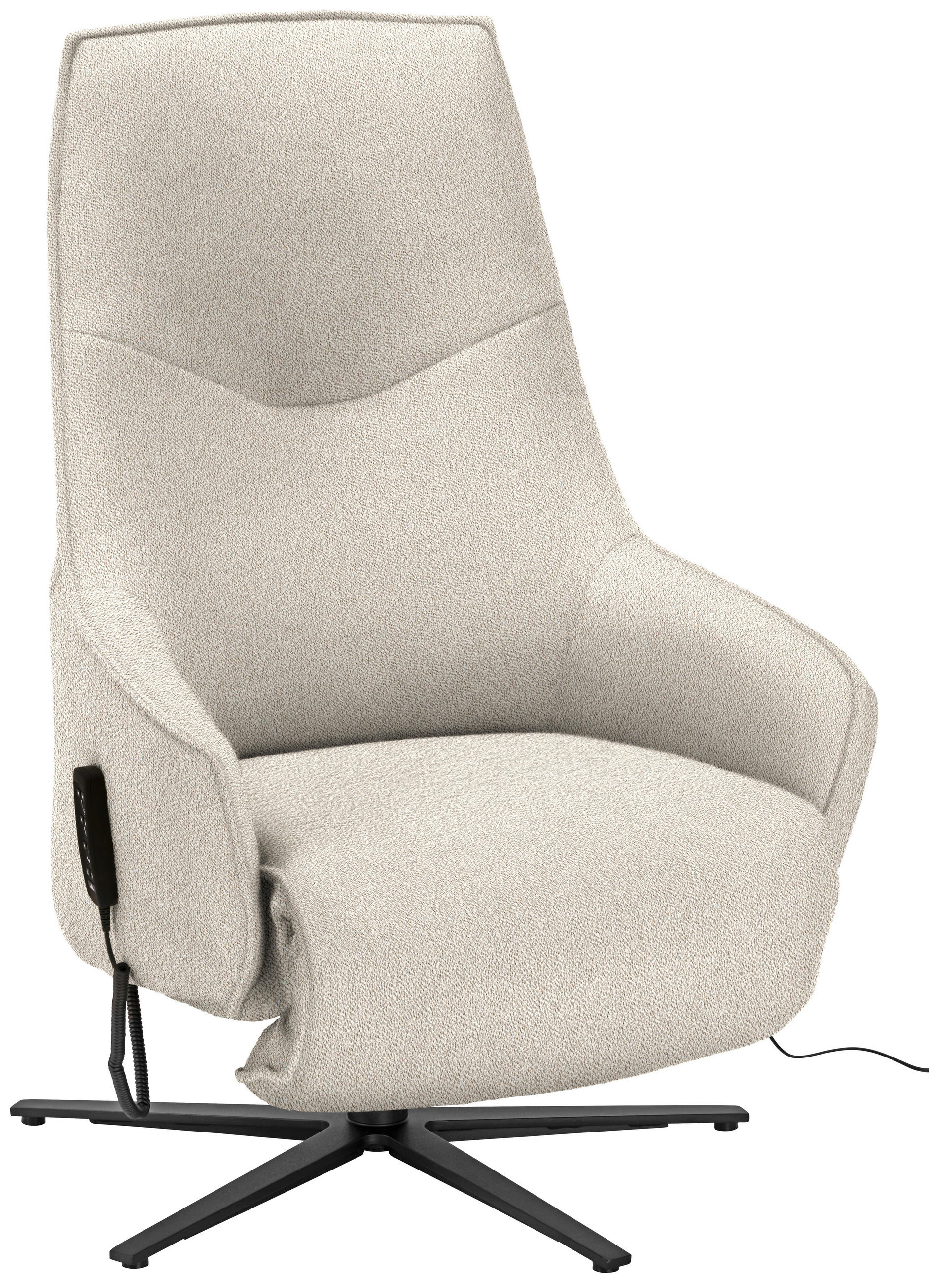 RELAXSESSEL in Textil Beige  - Anthrazit/Beige, Design, Textil/Metall (70/112/85cm) - Himolla