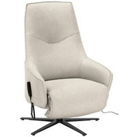 RELAXSESSEL in Textil Beige  - Anthrazit/Beige, Design, Textil/Metall (70/112/85cm) - Himolla