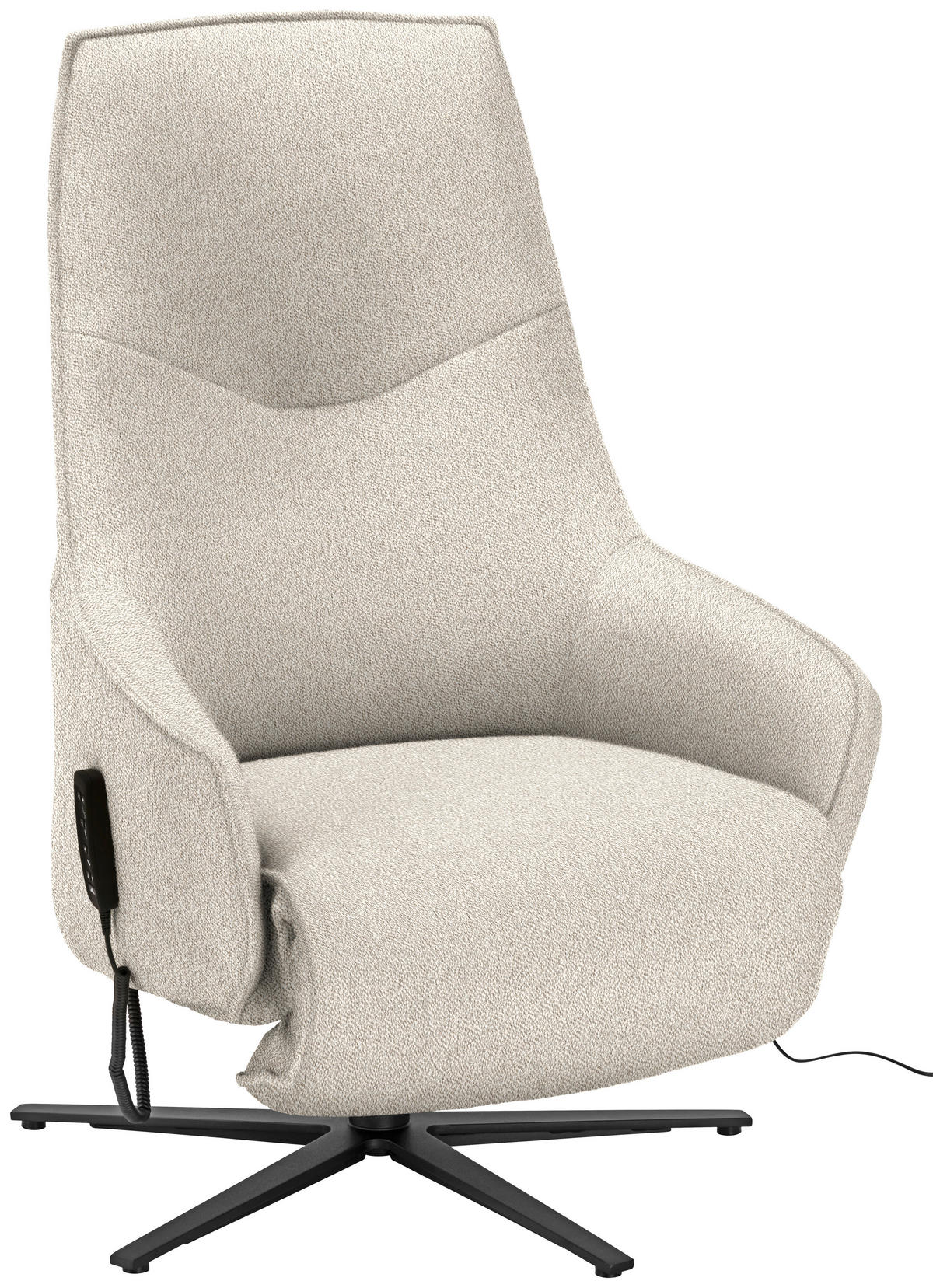 RELAXSESSEL in Textil Beige  - Anthrazit/Beige, Design, Textil/Metall (70/112/85cm) - Himolla