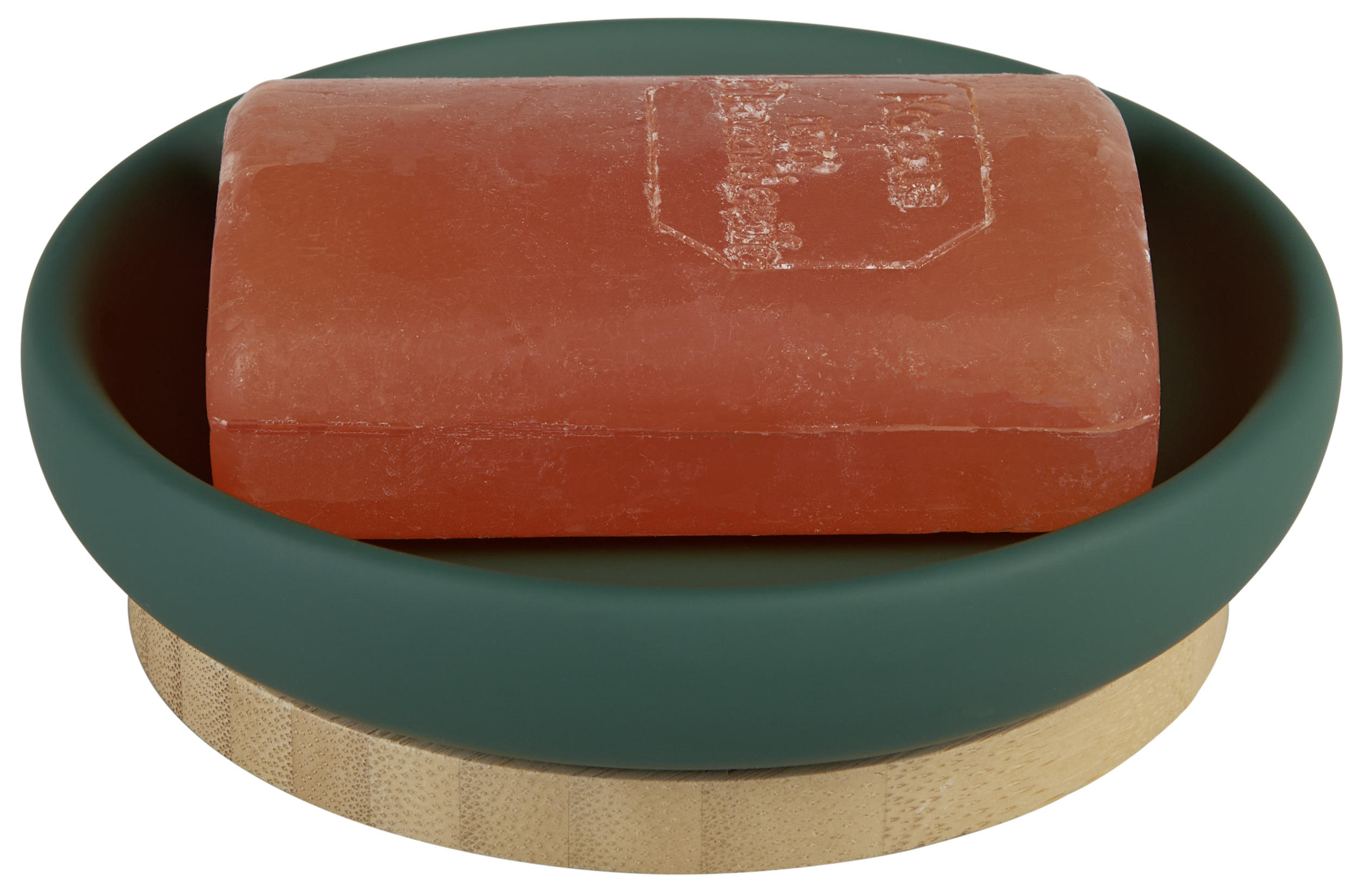 SEIFENSCHALE Holz, Keramik  - Dunkelgrün, Basics, Holz/Keramik (11,8/3,4cm) - Sadena