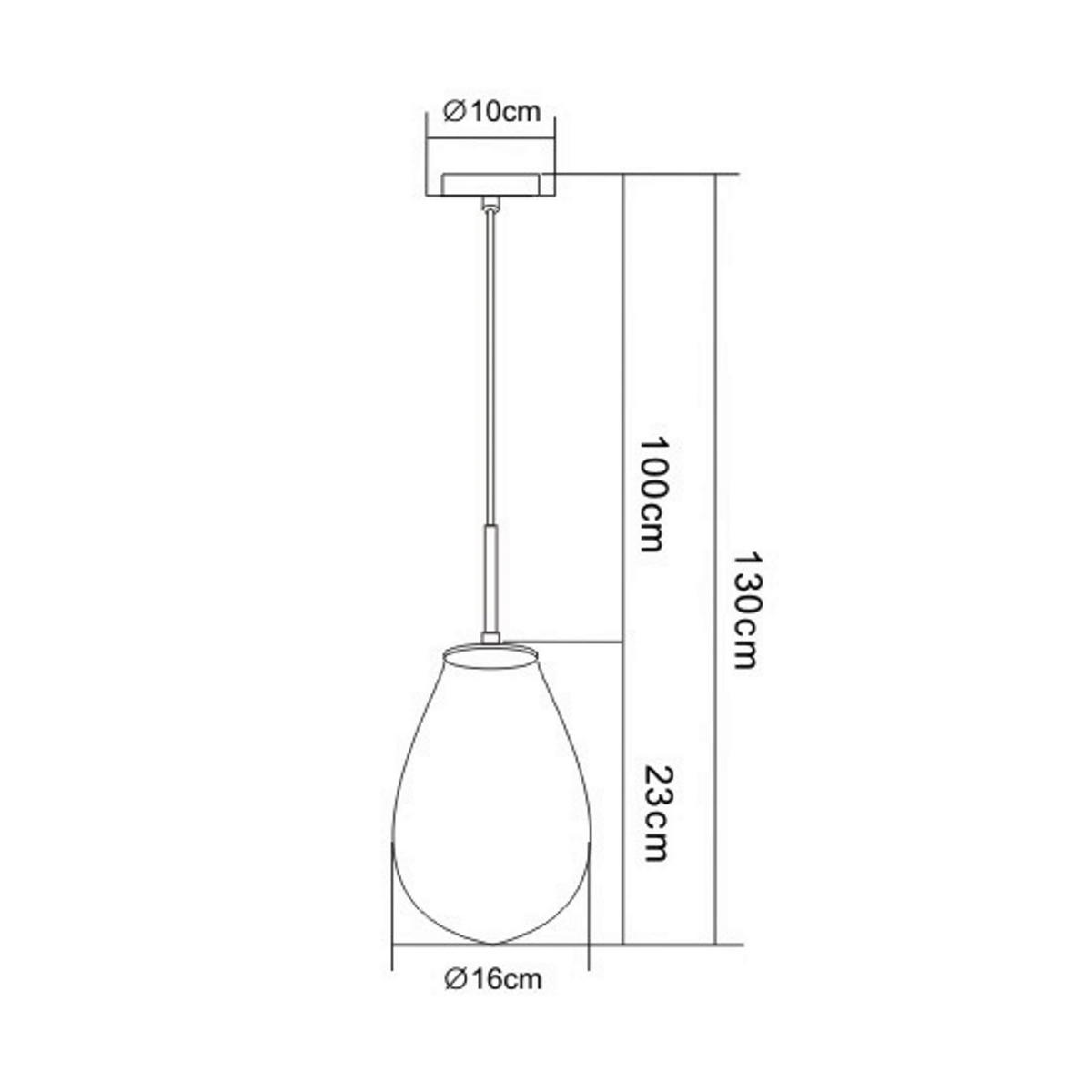 HÄNGELEUCHTE Fondi 21,5/123 cm  - Transparent, KONVENTIONELL, Glas (21,5/123cm)