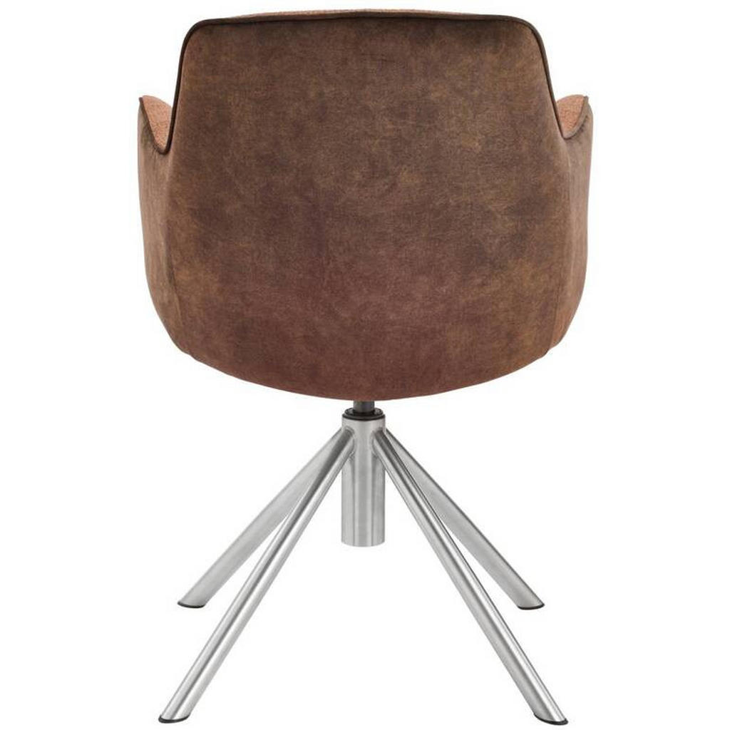 Thumbnail - Novel Armlehnstuhl, Edelstahl, Rost, Metall, Textil, konisch, A-Form, 60x88x64 cm, Stoffauswahl, Typenauswahl, Sitzfläch...