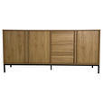 SIDEBOARD WABI  in 180/81/40 cm  - Eichefarben/Schwarz, Design, Holz/Holzwerkstoff (180/81/40cm) - Xora