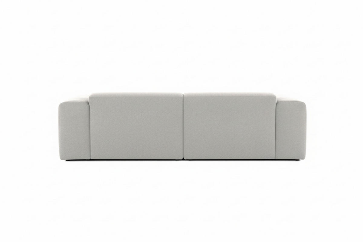 3-SITZER-SOFA MANNE Struktur Hellgrau  - Hellgrau/Schwarz, Design, Kunststoff/Textil (266/76/116cm) - MID.YOU