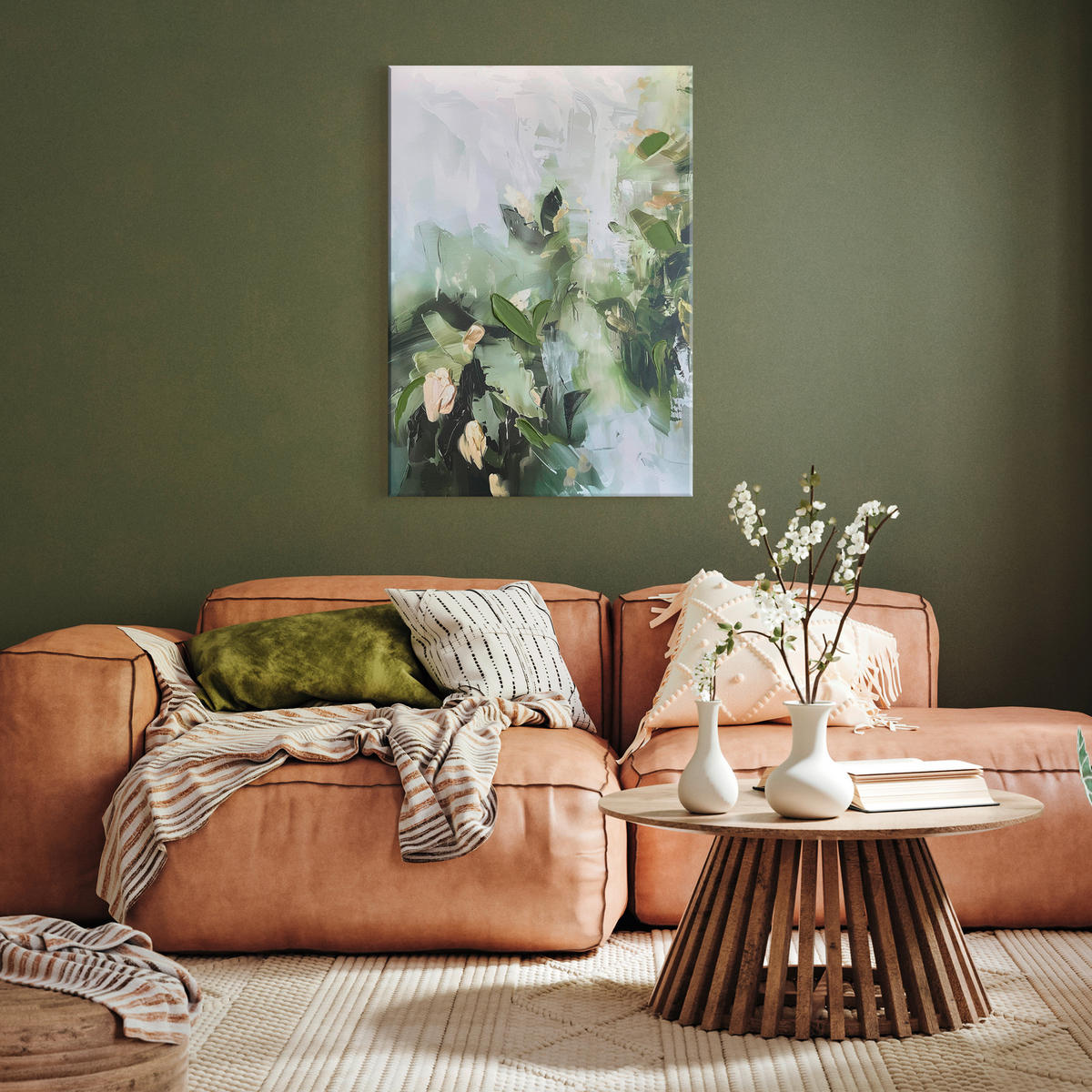 OBRAZ NA PLÁTNE, abstraktné, 70/100 cm  - sivá/biela, Design, kompozitné drevo/textil (70/100cm) - Monee