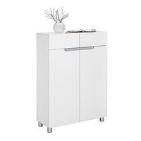 SCHUHSCHRANK Grau, Weiß  - Weiß/Grau, Design, Holzwerkstoff (76/105/31cm) - Xora