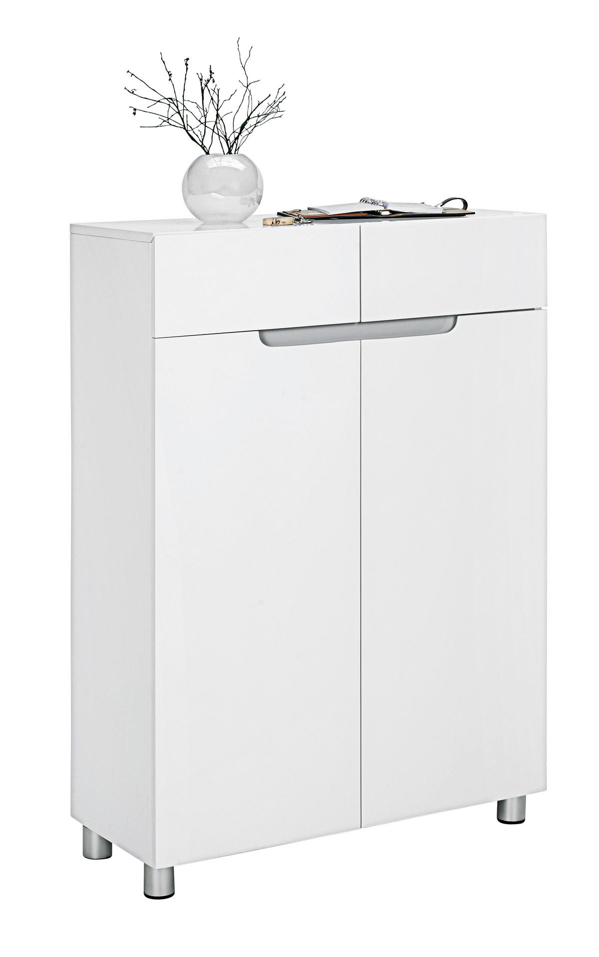 SCHUHSCHRANK Grau, Weiß  - Weiß/Grau, Design, Holzwerkstoff (76/105/31cm) - Xora