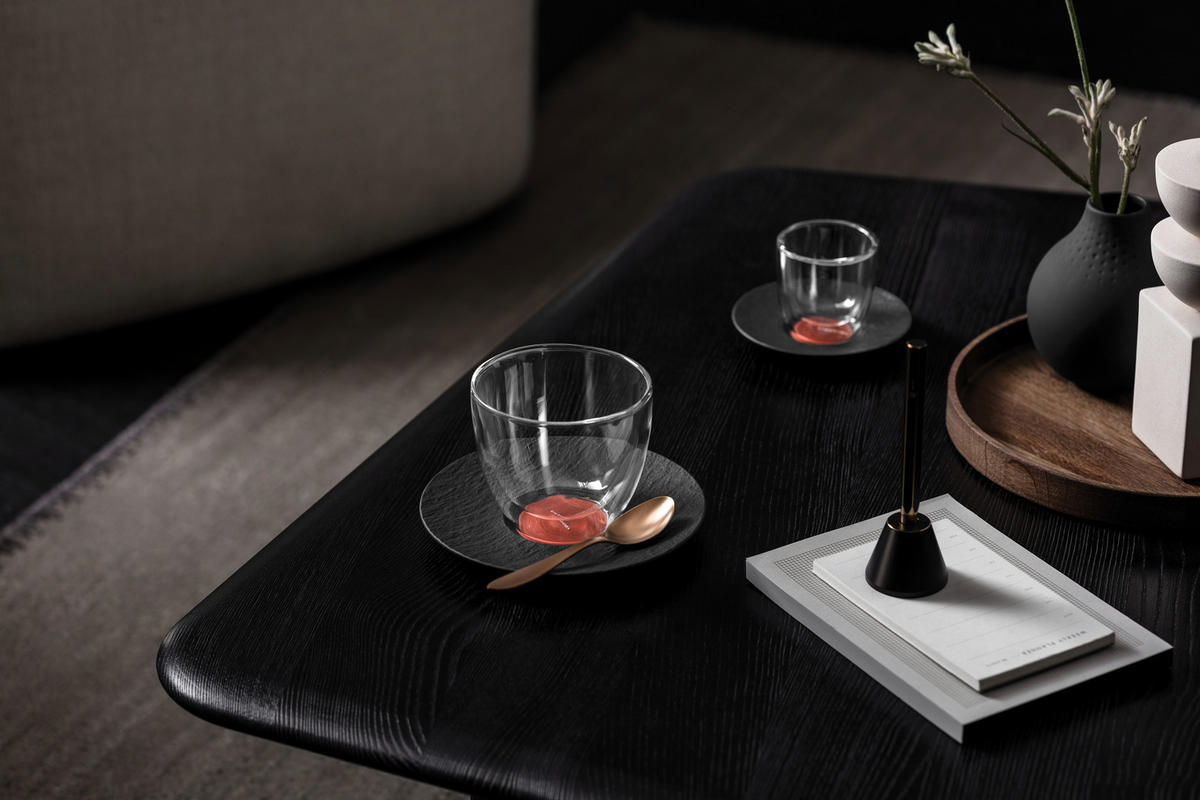 TANJURIĆ ZA ŠALICU    MANUFACTURE ROCK GLOW  - narančasta/crna, Basics, keramika (17/17/2cm) - Villeroy & Boch