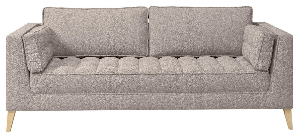 3-SITS SOFFA i bouclé taupe  - taupe/naturfärgad, Design, trämaterial/textil (170/95/85cm) - MID.YOU