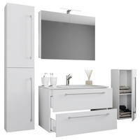 SALLE DE BAIN 147 cm  - gris/blanc, Modern, céramique/métal (147cm) - MID.YOU