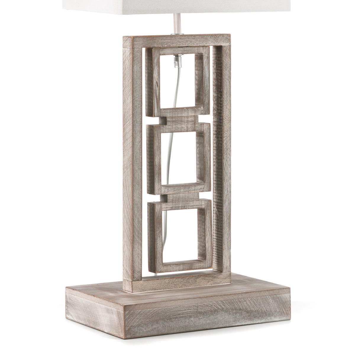 TISCHLEUCHTE 30/20/75 cm   - Grau, Design, Holz/Textil (30/20/75cm)