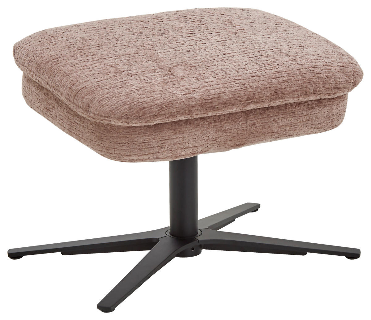 RELAXSESSEL drehbar Chenille    - Hellrosa/Schwarz, Design, Textil/Metall (79/108/89cm) - Beldomo Style
