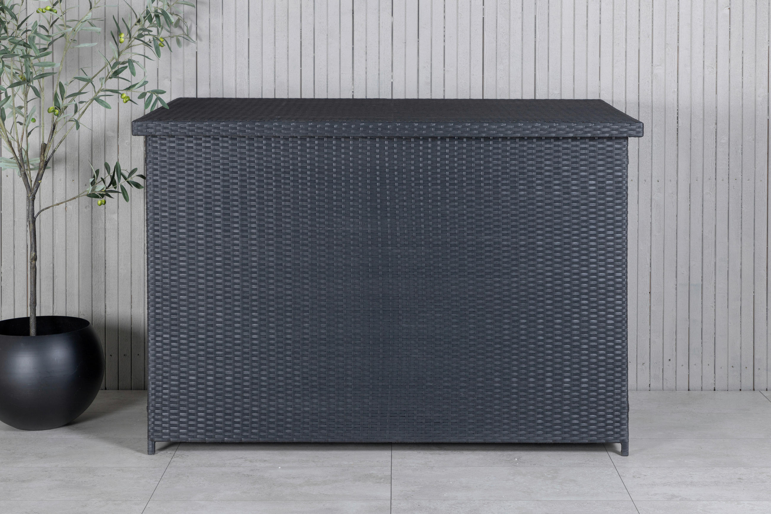 KISSENBOX 150/100/90 cm  - Schwarz, KONVENTIONELL, Kunststoff (150/100/90cm) - Gardenson