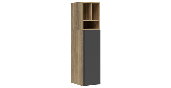 REGALELEMENT Graphitfarben, Eichefarben  135/33/40 cm  - Eichefarben/Graphitfarben, MODERN, Holzwerkstoff (135/33/40cm) - Carryhome