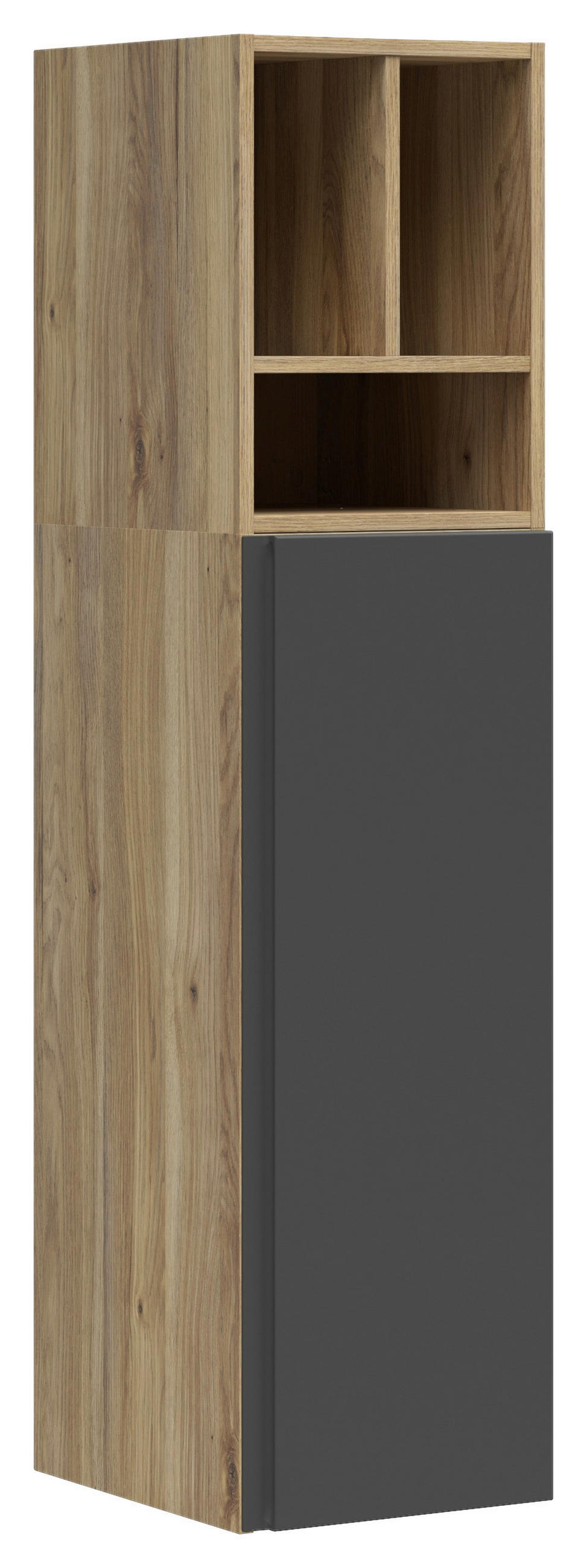 REGALELEMENT  135/33/40 cm Graphitfarben, Eichefarben  - Eichefarben/Graphitfarben, Modern, Holzwerkstoff (135/33/40cm) - Carryhome
