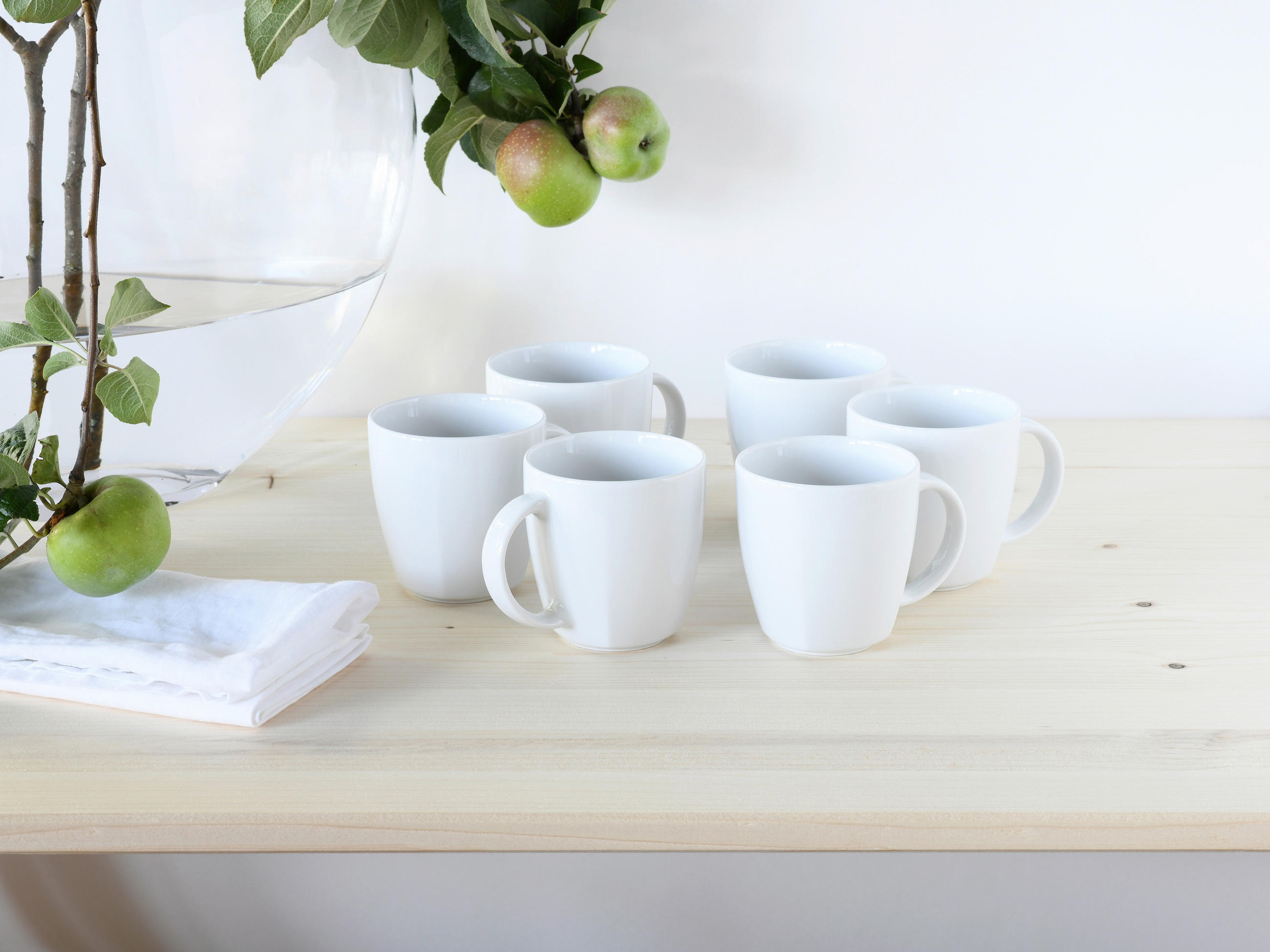 KAFFEEBECHERSET Victoria weiss 6-teilig  - Weiß, Basics, Keramik - Creatable