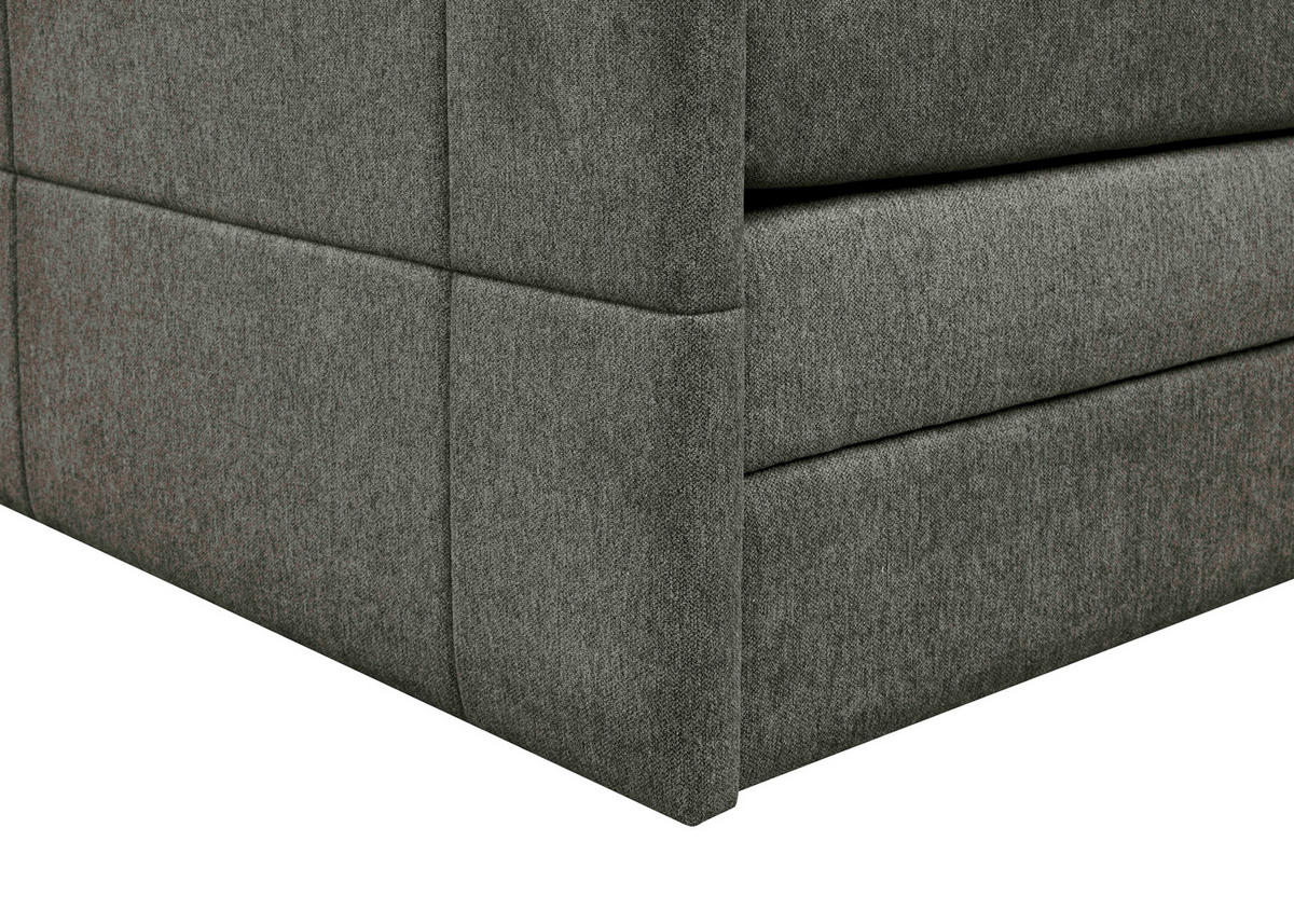 BOXSPRINGBETT 180/200 cm  in Dunkelgrau  - Dunkelgrau, KONVENTIONELL, Textil (180/200cm) - Carryhome