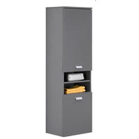 MIDISCHRANK 40,3/138,3/32 cm  - Silberfarben/Grau, MODERN, Holzwerkstoff/Metall (40,3/138,3/32cm) - Stylife