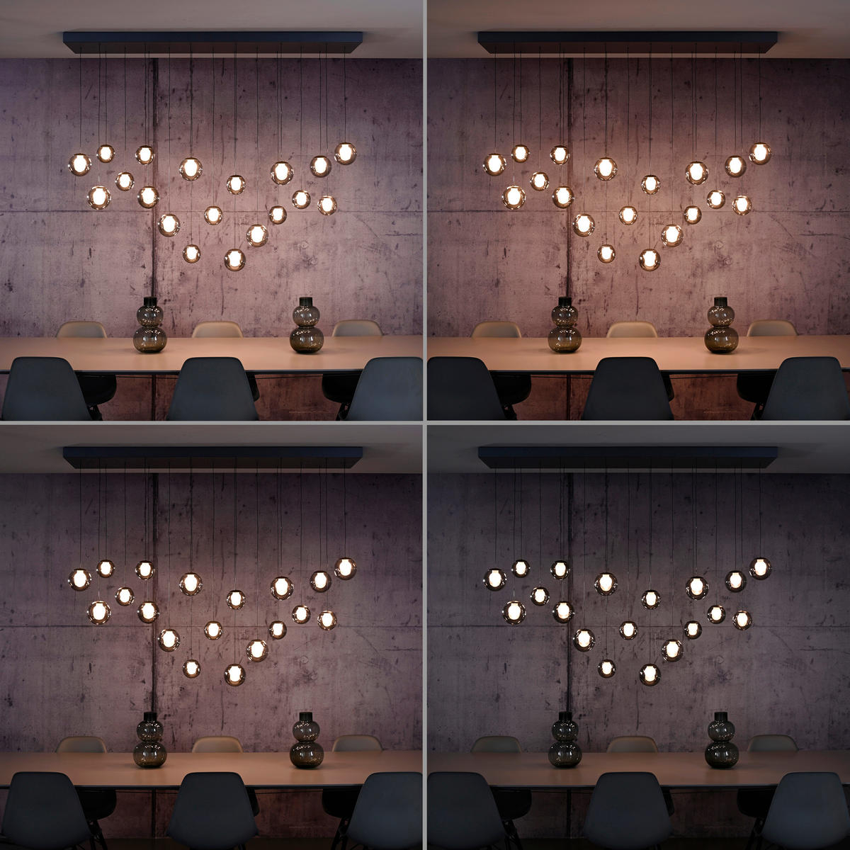 LED-HÄNGELEUCHTE 150/40/180 cm   - Anthrazit, Design, Glas/Metall (150/40/180cm) - Neuhaus PURE