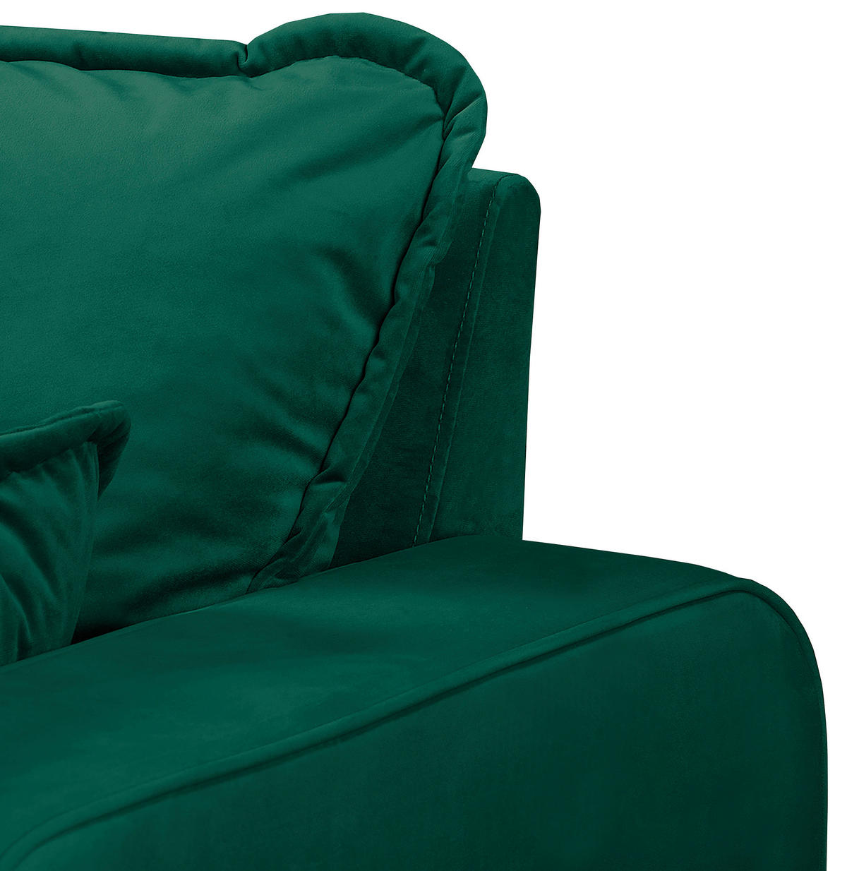 ECKSOFA in Mikrofaser Grün  150/230 cm  - Wengefarben/Grün, Design, Holz/Textil (150/230cm) - Livetastic