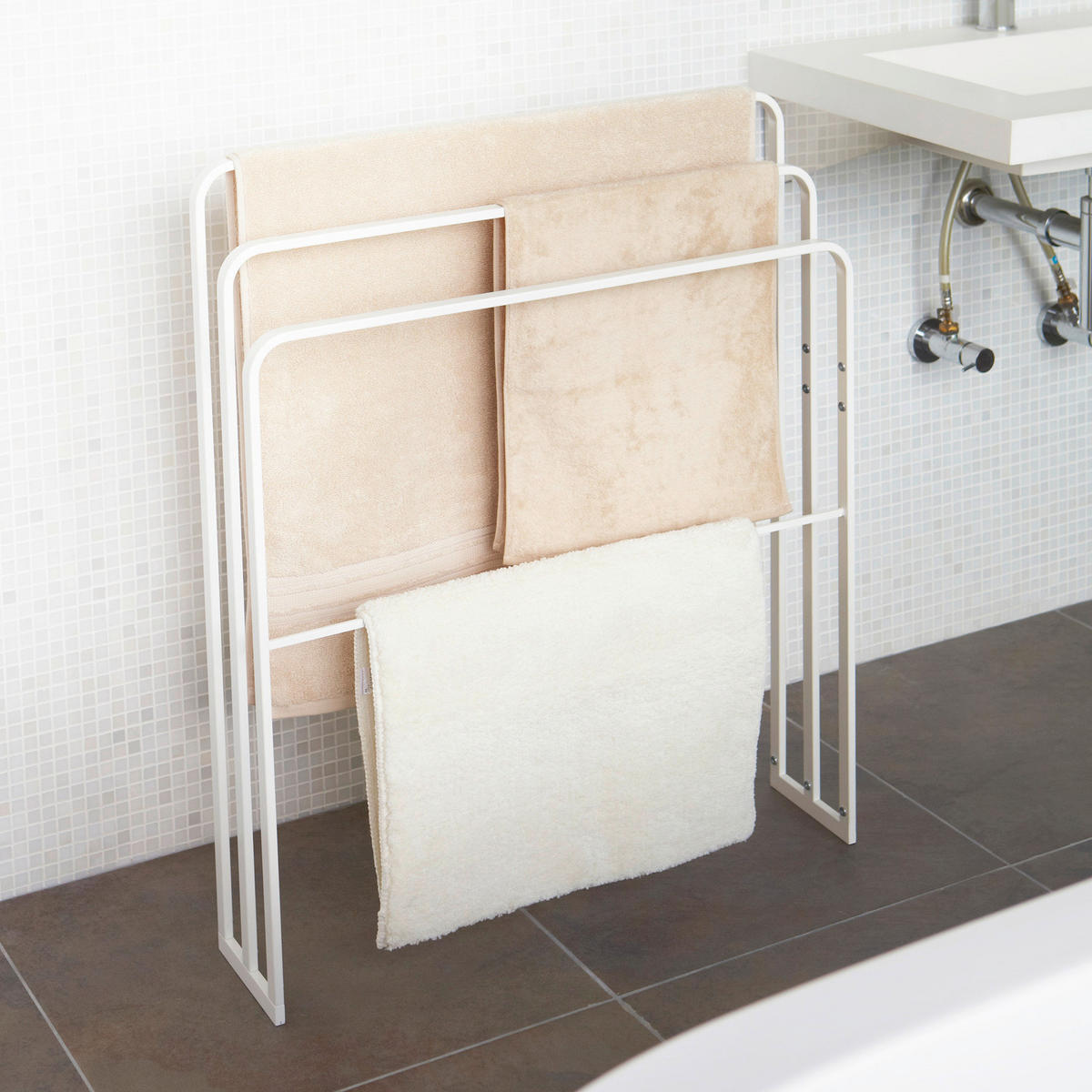 UNIVERSALABLAGE  - Weiss, Basics, Metall (70/14/81cm)