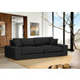 BIGSOFA Struktur, Bouclé Anthrazit  - Greige/Anthrazit, MODERN, Kunststoff/Textil (240/76/125cm) - Landscape