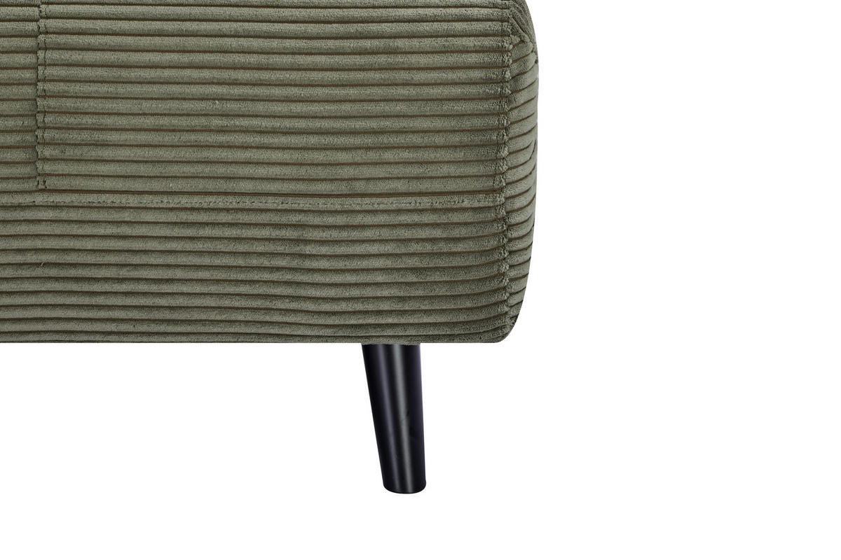 SCHLAFSESSEL Cord Grün    - Schwarz/Grün, Design, Holz/Textil (100/82/91cm) - Ti'me