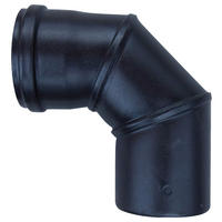 OFENROHR - Schwarz, MODERN, Metall (8cm)