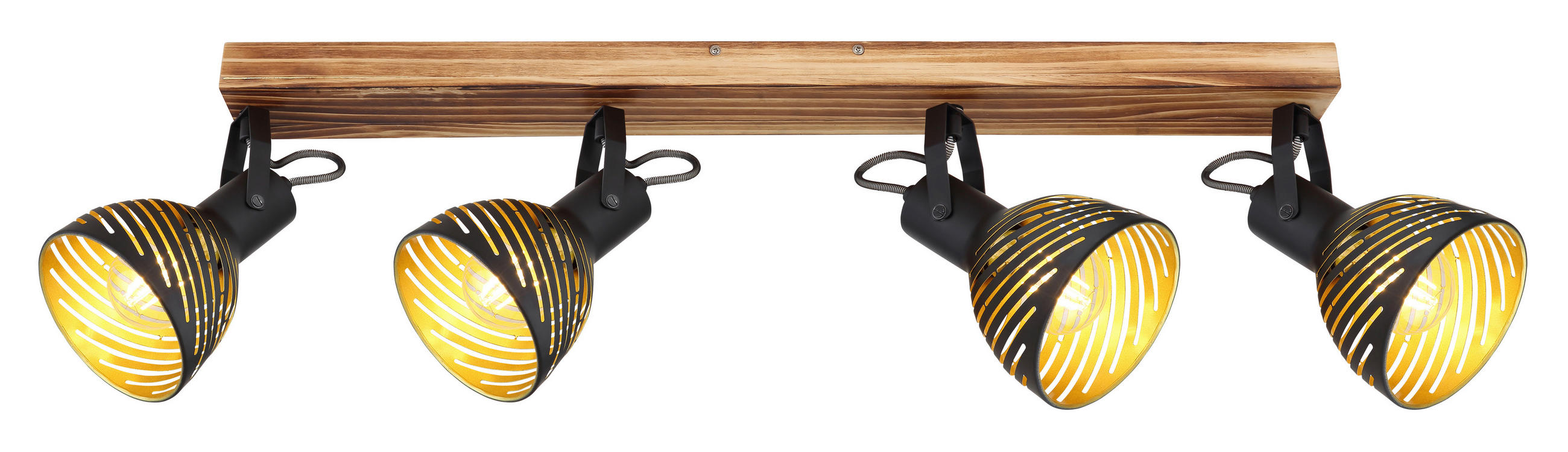 STRAHLER Lenna 80/12,5/25 cm   - Dunkelbraun/Goldfarben, Basics, Holz/Metall (80/12,5/25cm) - Globo