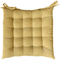 PODUŠKA NA ŽIDLI, 38/38/4 cm - žlutá, Basics, textil (38/38/4cm) - Novel