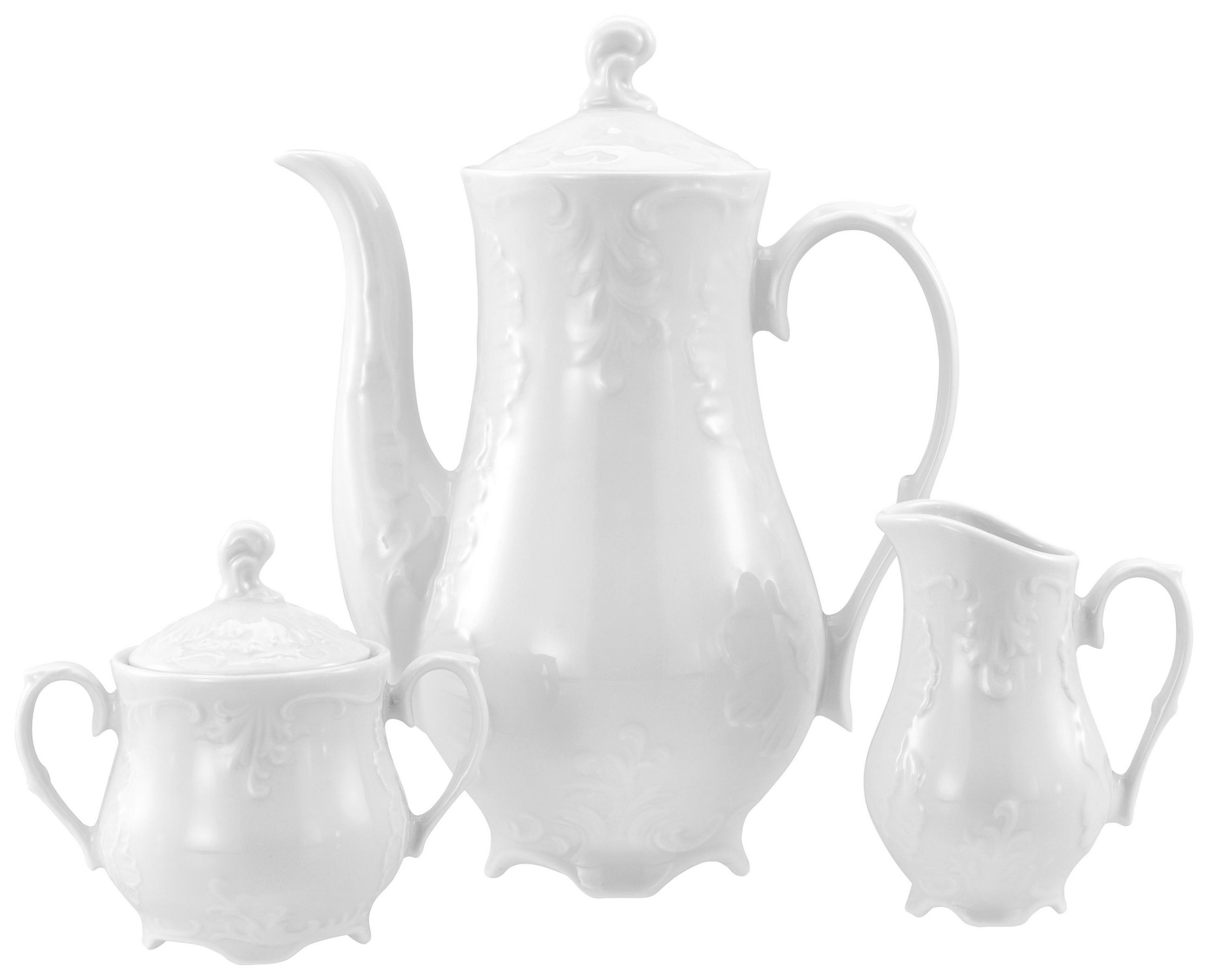 KAFFEESERVICE Weiß Rokoko weiss 3-teilig  - Weiß, Basics, Keramik - Creatable