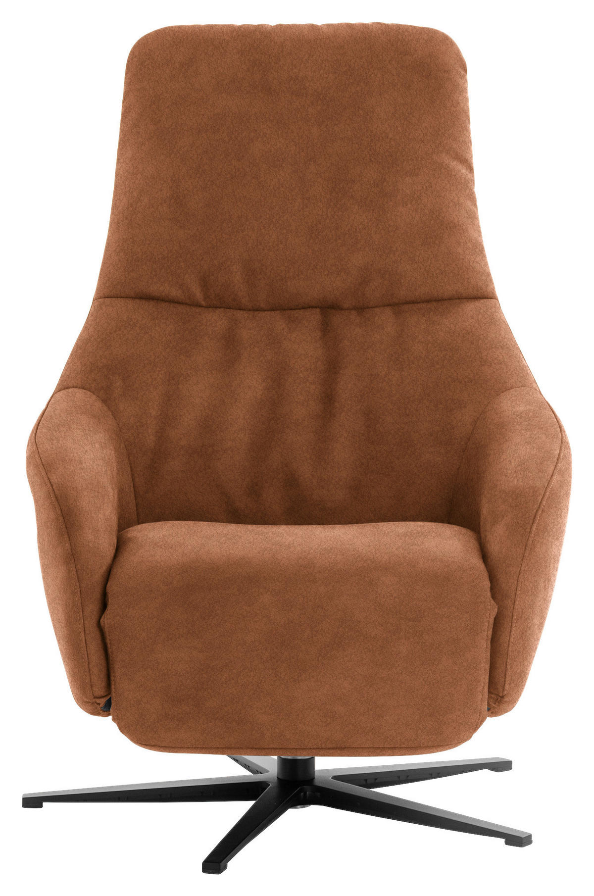 RELAXSESSEL in Textil Cognac  - Cognac/Schwarz, Design, Textil/Metall (77/108/95cm) - Chilliano