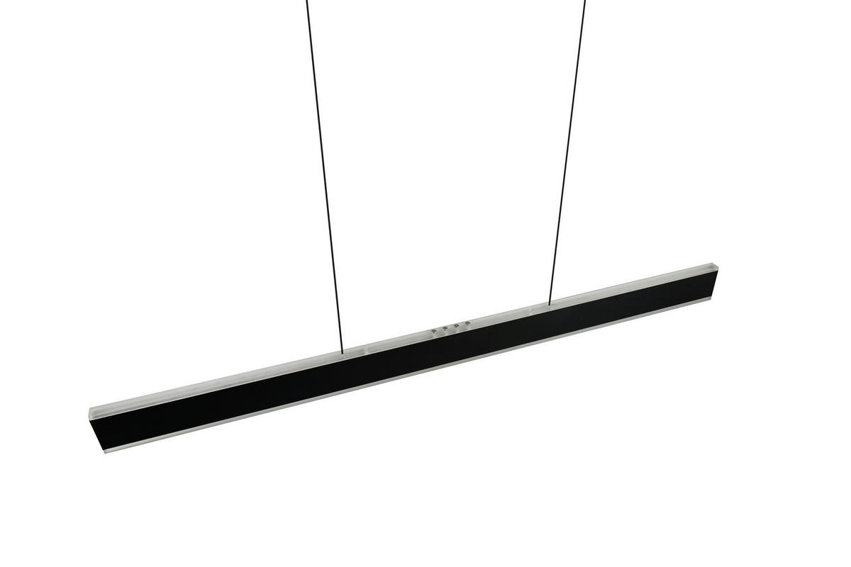 LED-HÄNGELEUCHTE 120/10/60-180 cm  - Schwarz/Weiß, Design, Kunststoff/Metall (120/10/60-180cm)