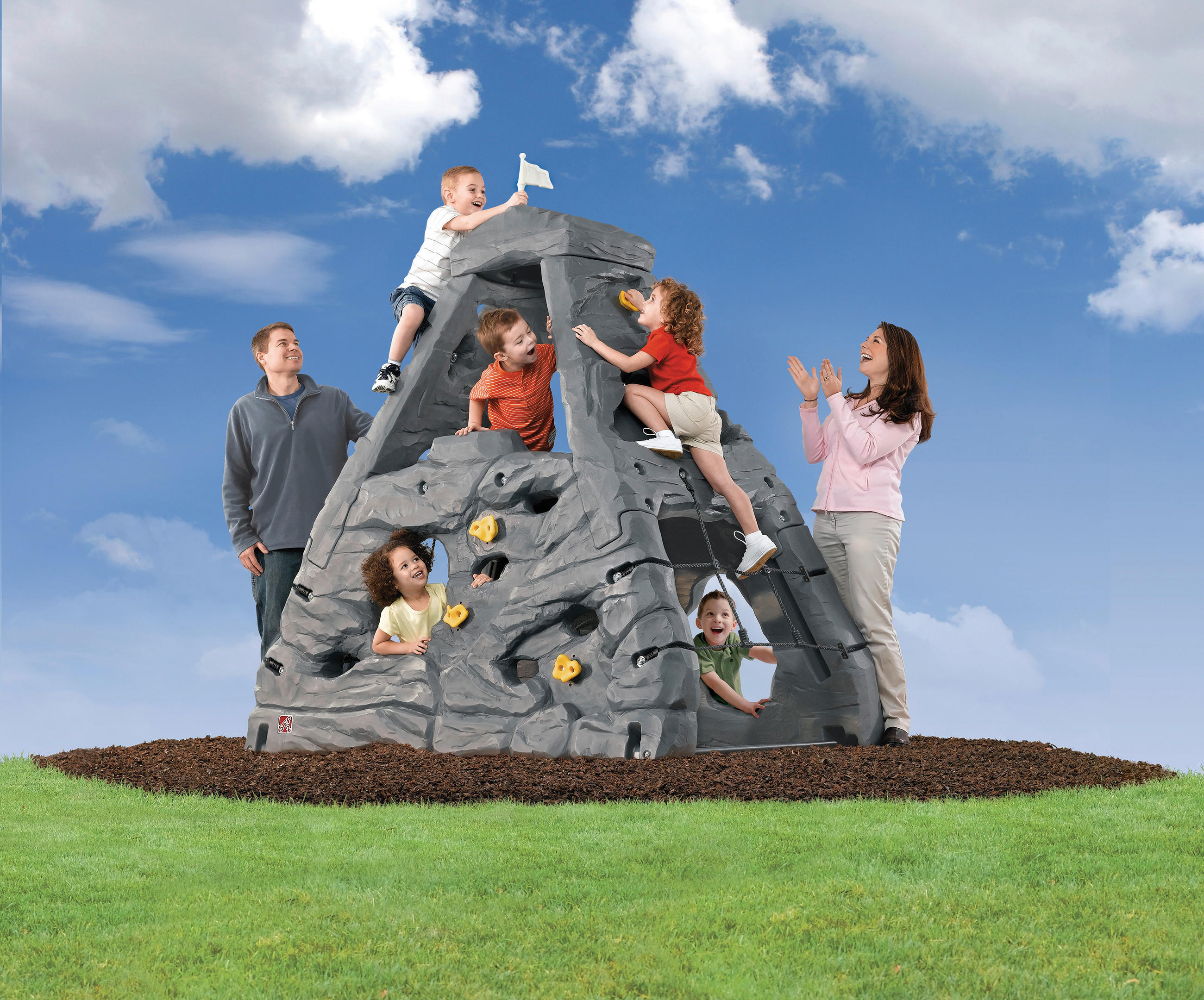 Kletterfels Skyward Summit Grau  - Grau, KONVENTIONELL, Kunststoff (203,2/203,2/132,1cm) - Ambia Garden
