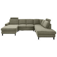 WOHNLANDSCHAFT MR 365 Olivgrün Feincord  - Schwarz/Olivgrün, Design, Textil/Metall (165/313/219cm) - Musterring