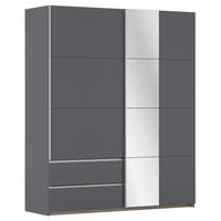 SCHWEBETÜRENSCHRANK in Grau  - Alufarben/Grau, Modern, Holzwerkstoff (175/210/59cm) - Rauch Möbel