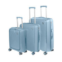 SET VALIZE DE CĂLĂTORIE - albastru deschis, Design, plastic/metal - Novel