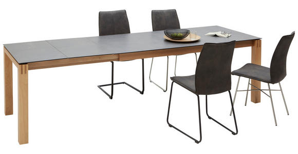 ESSTISCH in Holz, Kunststoff 180(270)/90/76 cm  - Eichefarben/Graphitfarben, Design, Holz/Kunststoff (180(270)/90/76cm) - Dieter Knoll