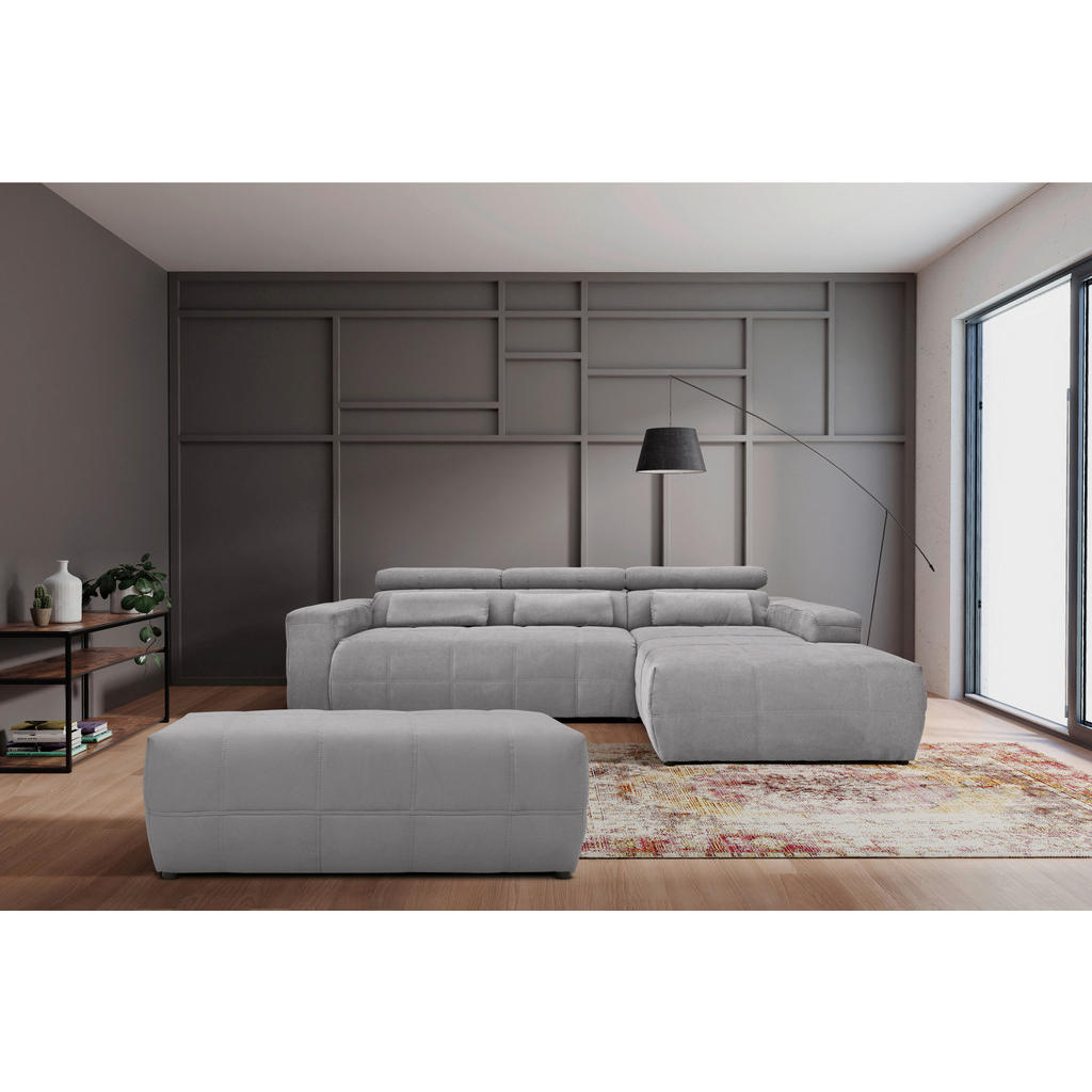 Thumbnail - Mid.you Hocker, Silber, Textil, Uni, rechteckig, 150x60x40 cm, Made in EU, FSC Mix, Wohnzimmer, Hocker, Sitzhocker